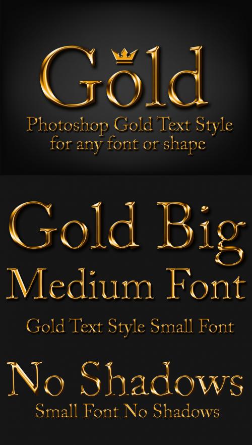 Shiny Gold Text Style - 201928811