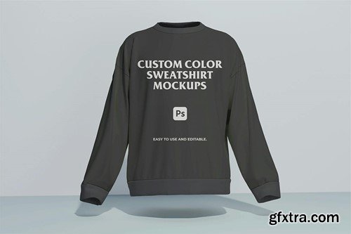 Crewneck sweatshirt realistic mockup W5RQPVC