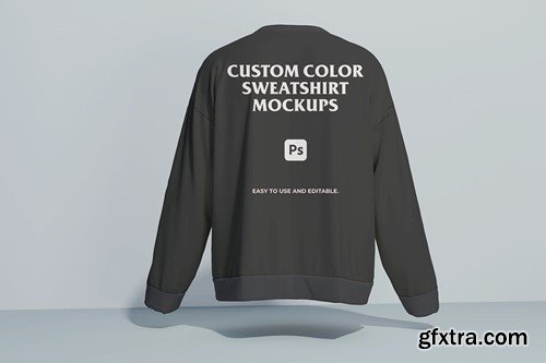 Crewneck sweatshirt realistic mockup W5RQPVC