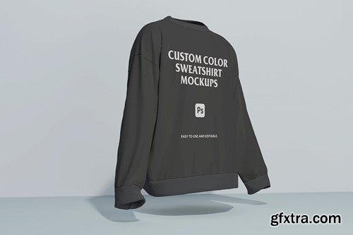 Crewneck sweatshirt realistic mockup W5RQPVC