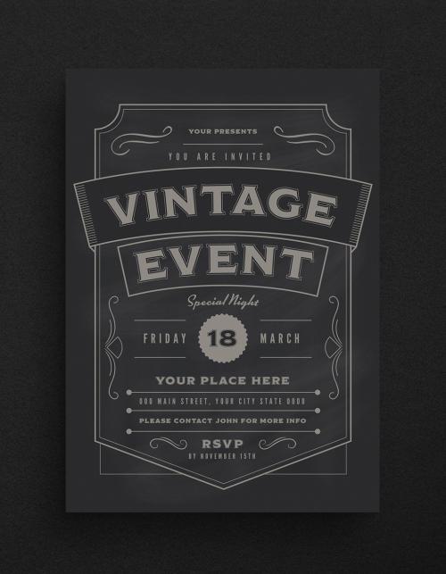 Vintage Event Flyer Layout - 202098554