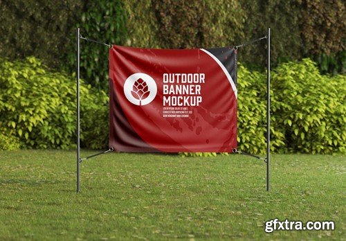 Outdoor Banners Set Mockup JK6XG2F