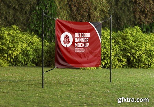 Outdoor Banners Set Mockup JK6XG2F