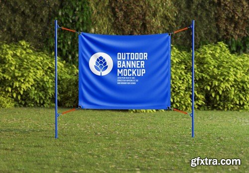 Outdoor Banners Set Mockup JK6XG2F