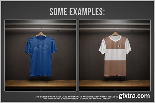 T-Shirt on Hanger Mockup - V Neck URMEZCT