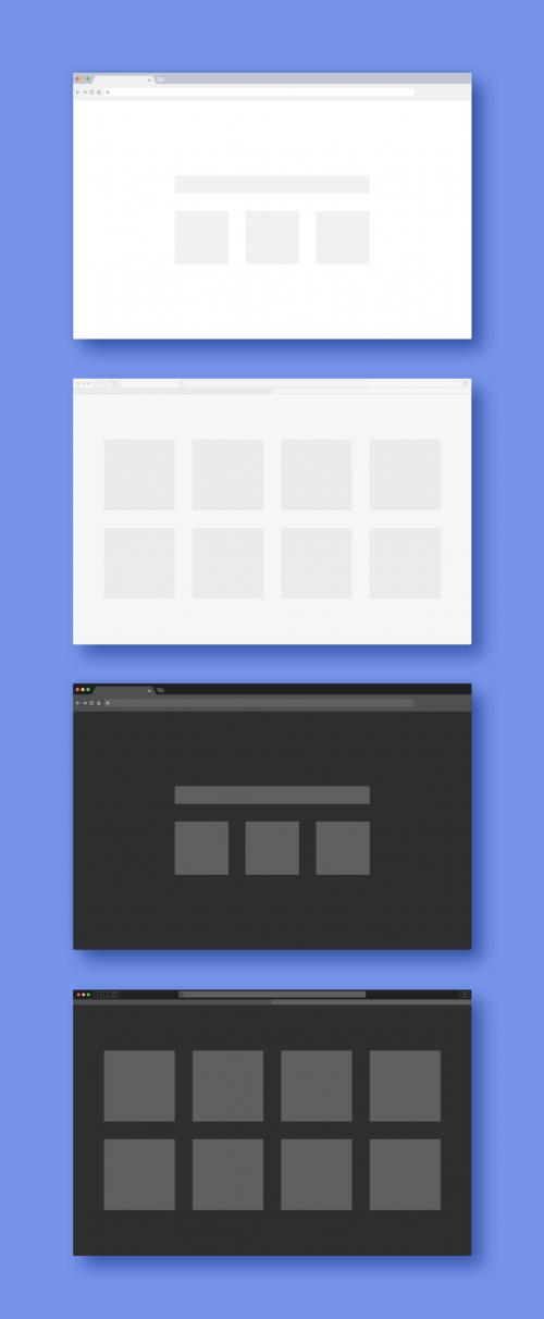 Flat Web Browser Mockups - 202369919