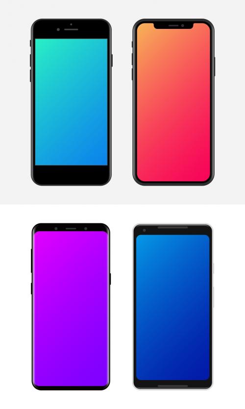 Flat Smartphone Devices Mockups - 202371050