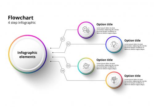 Colorful 4 Step Infographics With Modern Gradient Circles - 202529845