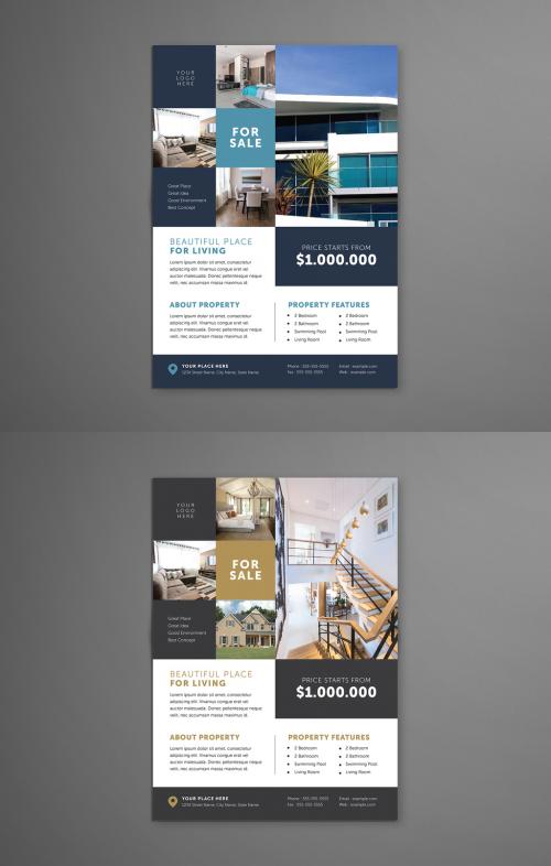 Real Estate Advertising Flyer Layout - 203586101