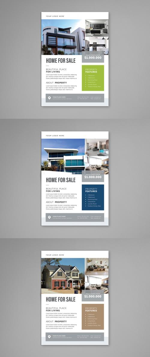 Real Estate Advertising Flyer Layout - 203588788