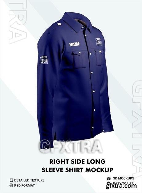 Psd dress shirt mockup long sleeve