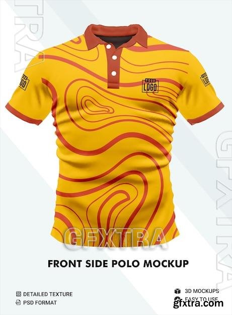 Psd polo tshirt short sleeve mockup