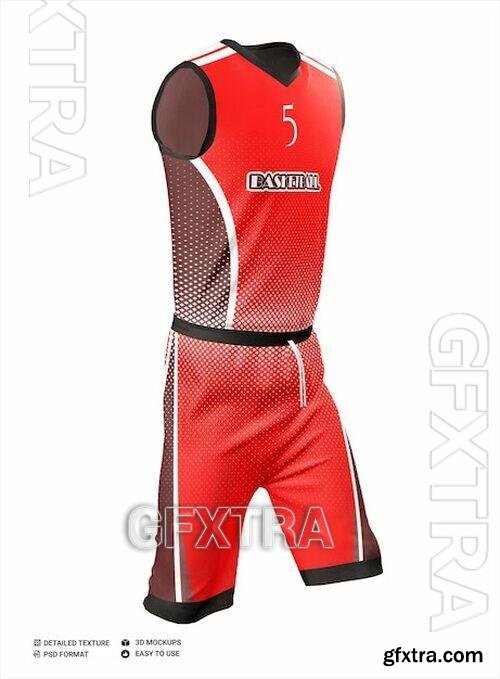 Basketball jersey and vcollar pants mockup