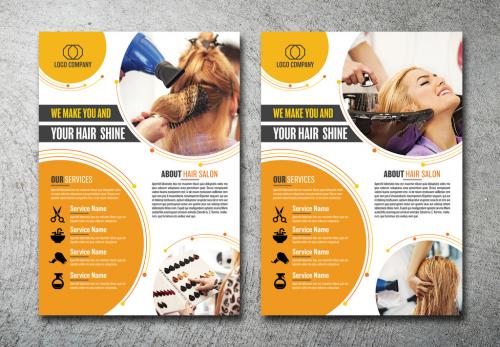 Hair Salon Flyer Layout - 204406568