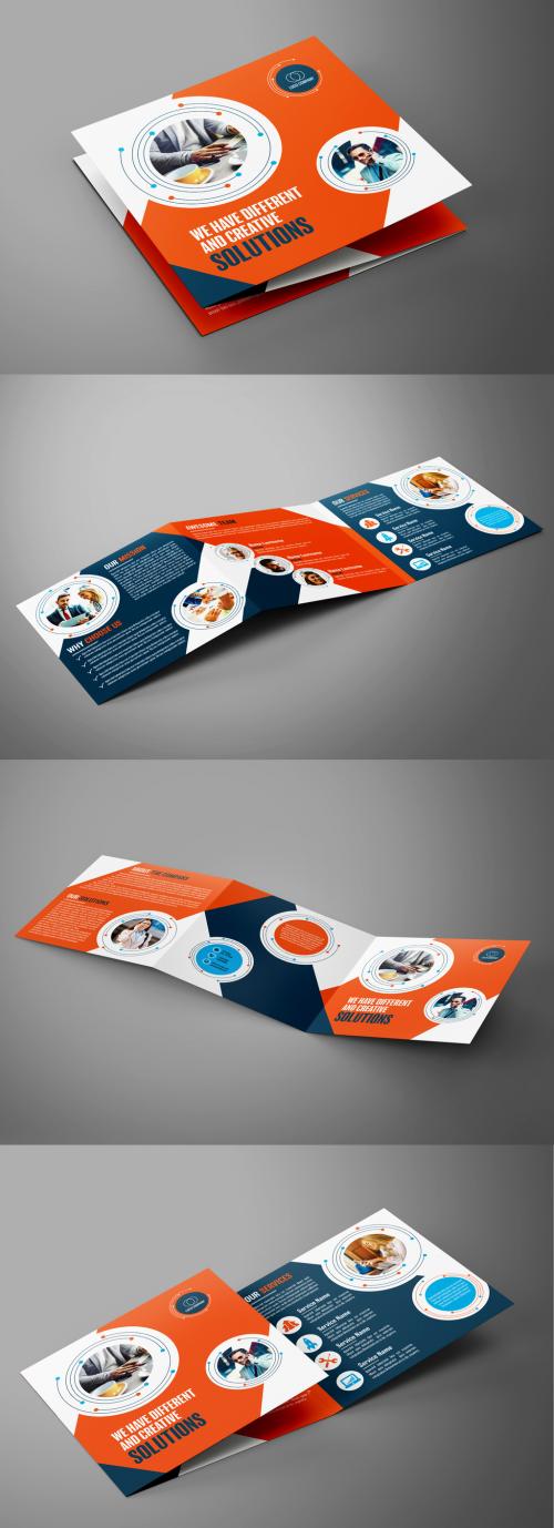 Square Trifold Brochure Layout - 204407189