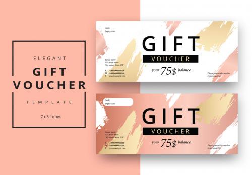 Abstract Gift Voucher Layout - 204931604