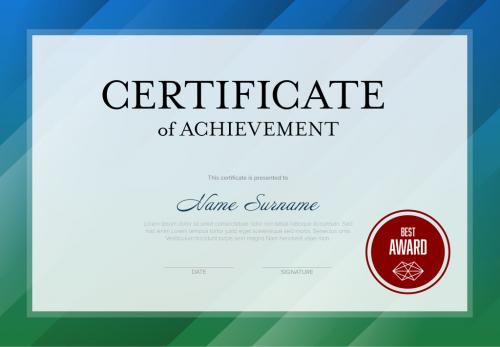 Certificate of Achievement Layout - 204979018