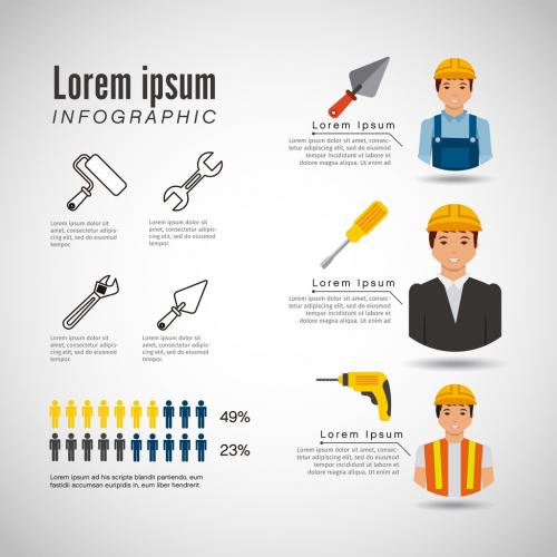 Illustrated Construction Infographic - 205284731