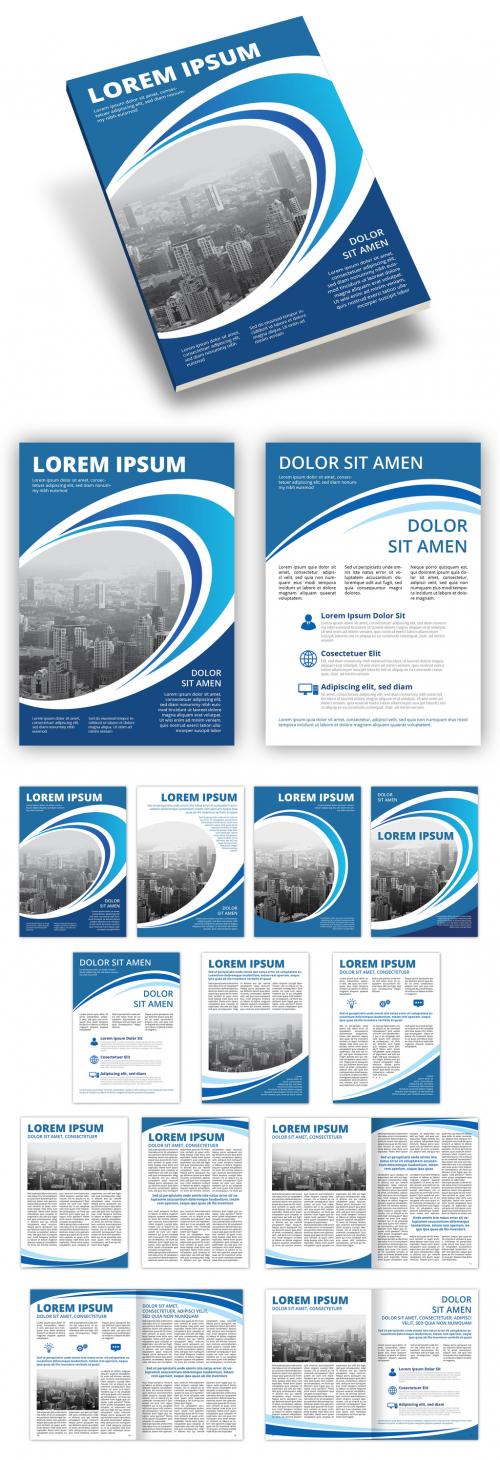 Blue and Gray Booklet Layout - 205452019