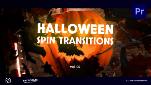 Videohive - Halloween Spin Transitions Vol. 02 for Premiere Pro - 48475288 - 48475288