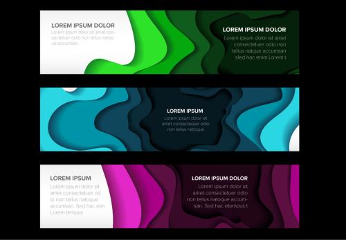 Colorful Tunnels Banner Layouts - 206385847