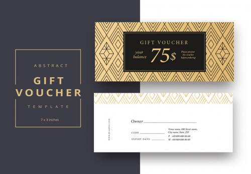 Abstract Gift Voucher Layout - 207324994