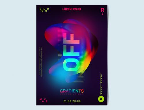 Event Flyer Layout with Colorful Gradient Shapes - 207460087