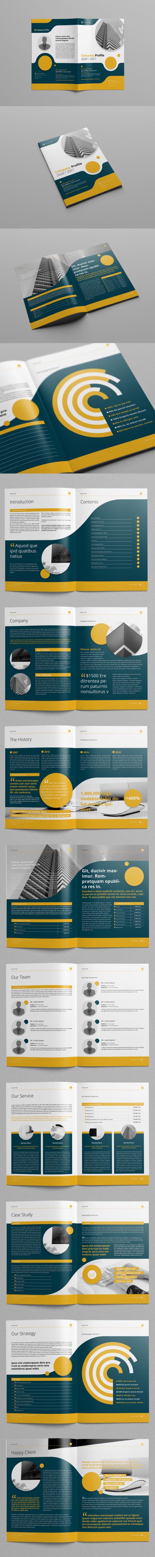 Business Proposal Layout with Yellow and Gray Accents - 208112811