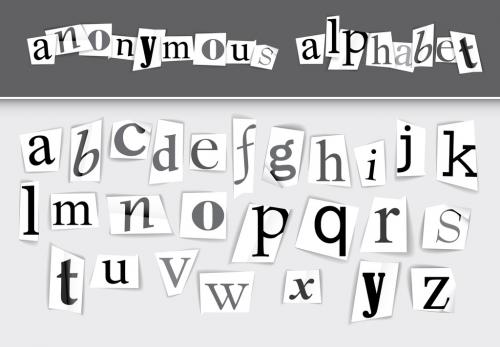 Newspaper Clipping Alphabet Set - 208438380