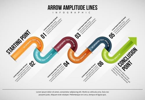 Zig-Zag Arrow Infographic - 208830386