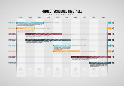 Project Schedule Table Infographic - 208830618