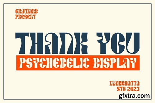 Graviard - Psychedelic Display Font 6ZTPPGY