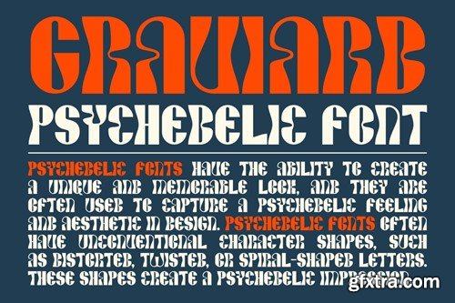 Graviard - Psychedelic Display Font 6ZTPPGY