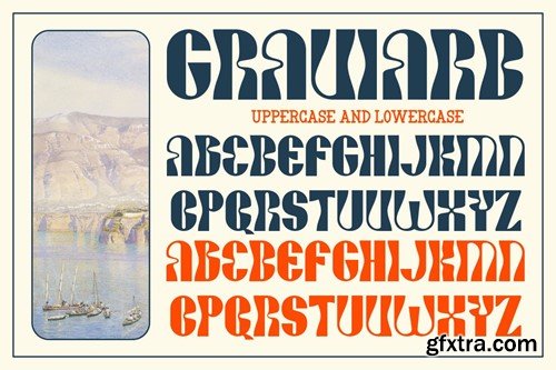 Graviard - Psychedelic Display Font 6ZTPPGY