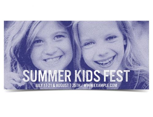 Halftone Effect Children's Event Flyer Layout - 209115377