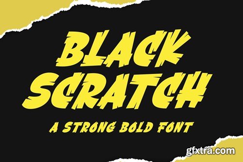 Black Scratch - Strong Bold Font 68QXY4M