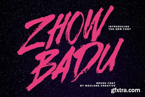 Zhow Badu Handmade Brush Font KXXXM89