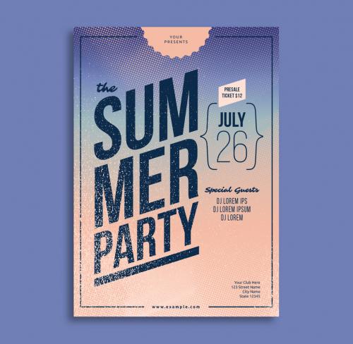 Summer Party Flyer Layout - 209789194