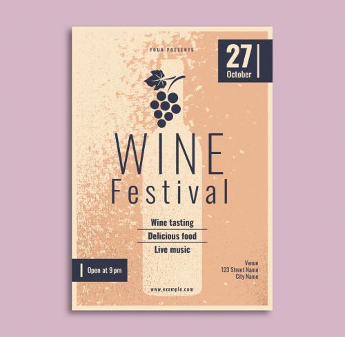 Wine Festival Flyer Layout - 209789213