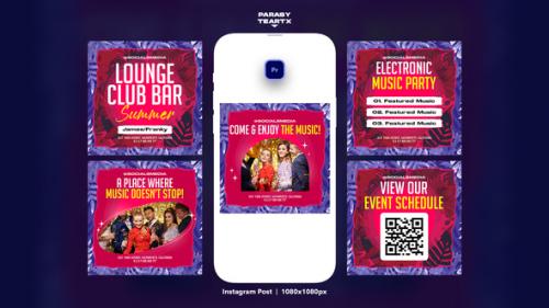 Videohive - Night Club Party Instagram Post MOGRT - 48478304 - 48478304