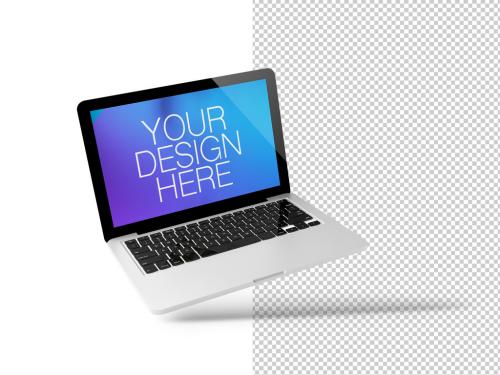 Floating Laptop Mockup - 209944018