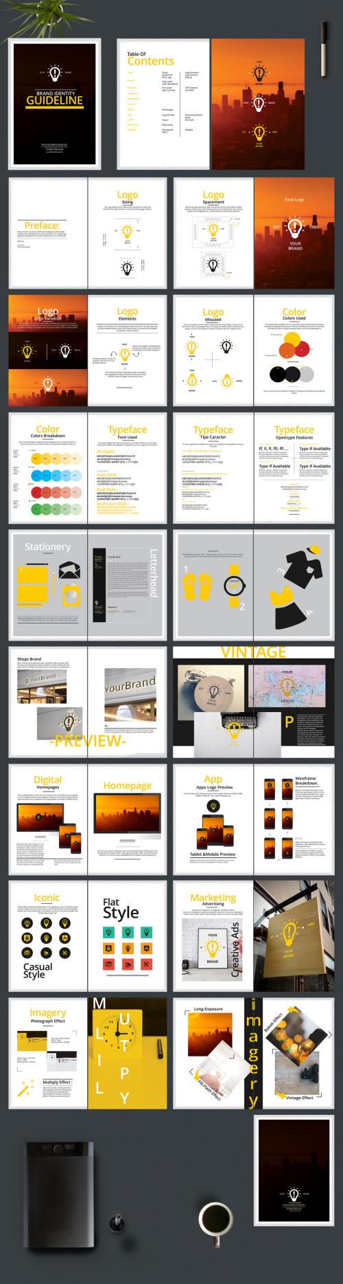 Brand Identity Report Layout with Yellow Accents - 210047603