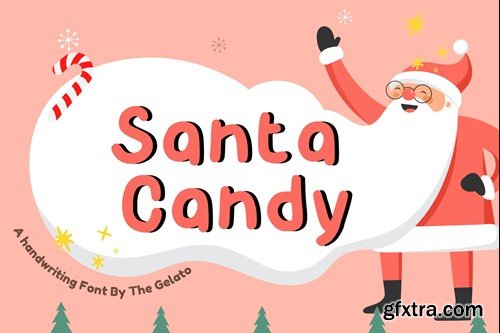 Santa Candy Christmas Handwritten Font 2JMGTGX