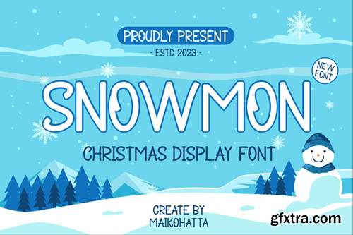 Snowmon - Christmas Display Font 7HF9T26