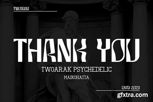 Twoarak - Psychedelic Font Z48MGUF