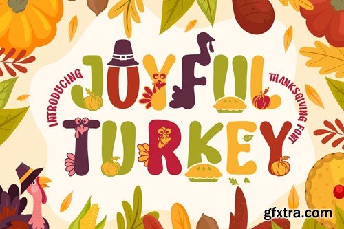 Joyful Turkey - Display Thanksgiving Font HEBU5PY