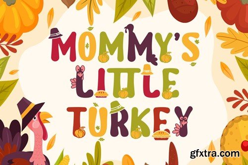 Joyful Turkey - Display Thanksgiving Font HEBU5PY