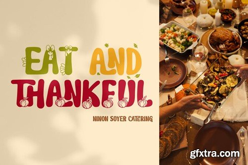 Joyful Turkey - Display Thanksgiving Font HEBU5PY