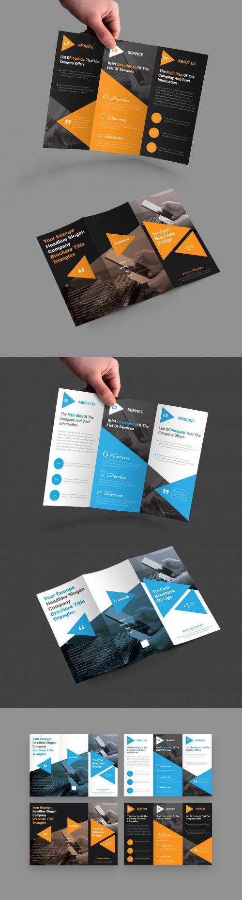 Business Brochure with Triangle Elements - 210712470