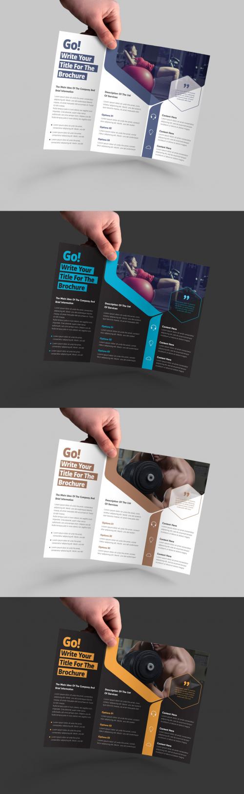 Business Brochure with Polygon Elements - 210713360